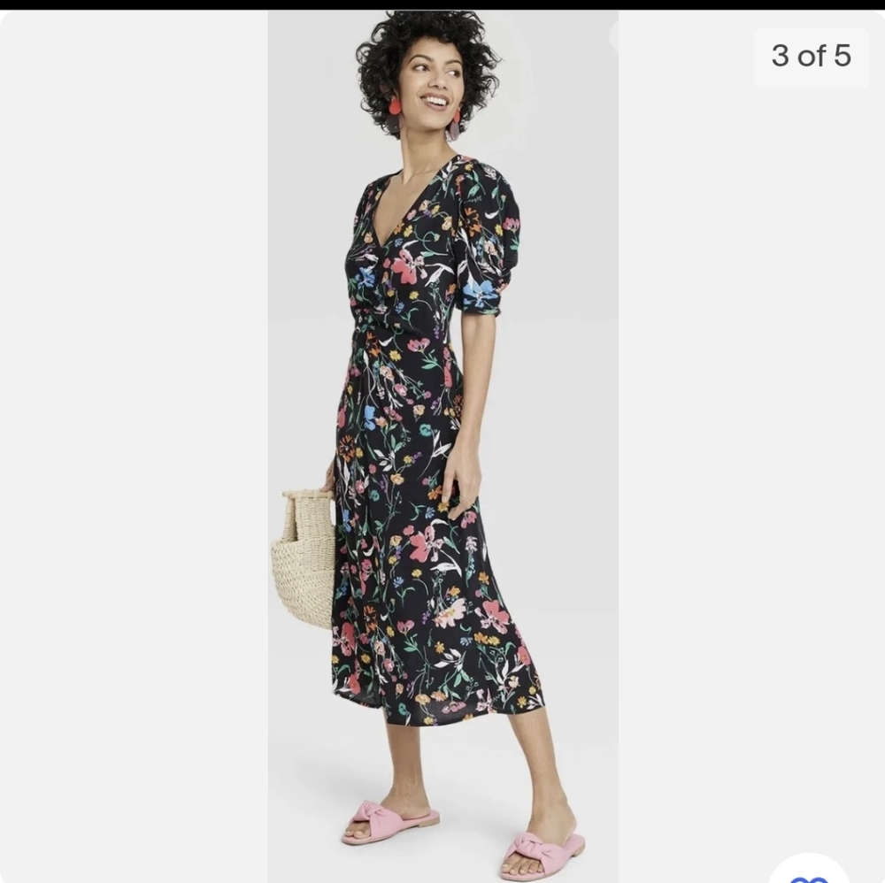 NWT- A New Day Floral Dress - Picture 3 of 13